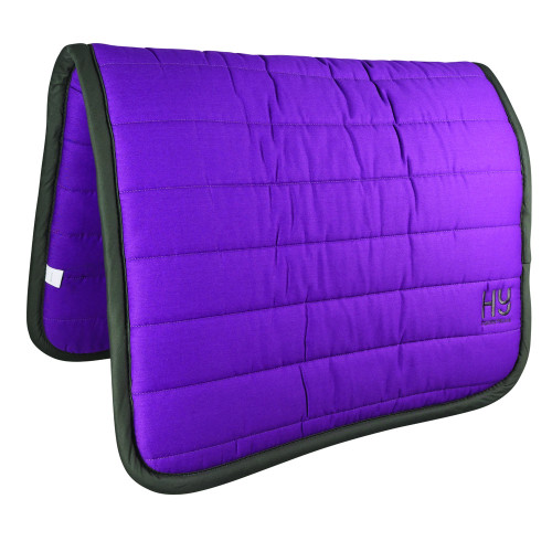 Hy Equestrian Reversible Comfort Pad - Purple/Dark Grey Trim - One Size