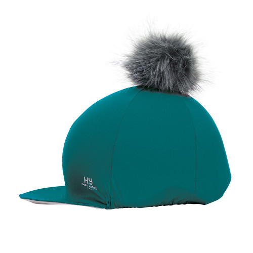 Hy Sport Active Hat Silk with Interchangeable Pom Pom - Alpine Green - One Size