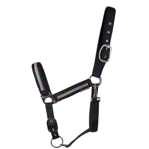 Hy Equestrian Mystic Head Collar - Navy/Rainbow Dust - Full