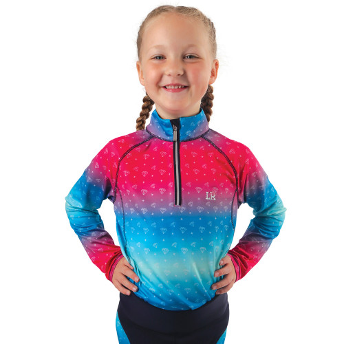 Dazzling Diamond Base Layer by Little Rider - Teal/Pink - 3-4 Years