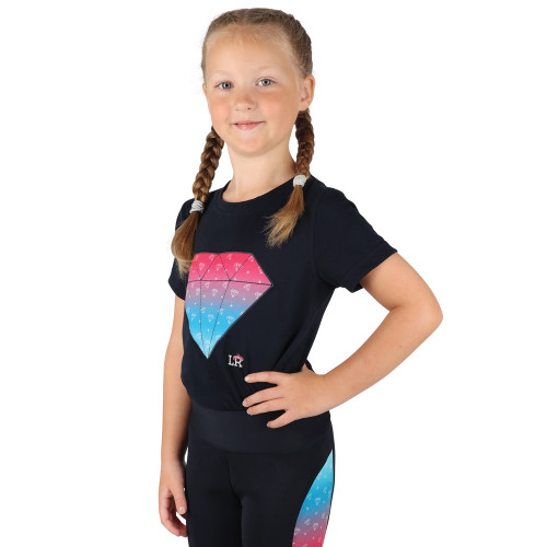 Dazzling Diamond T-Shirt by Little Rider - Navy - 3-4 Years