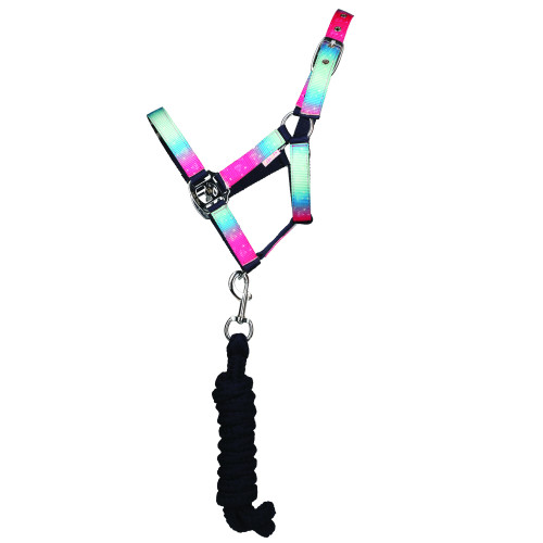 Dazzling Diamond Head Collar & Lead Rope Set by Little Rider - Navy - Pony