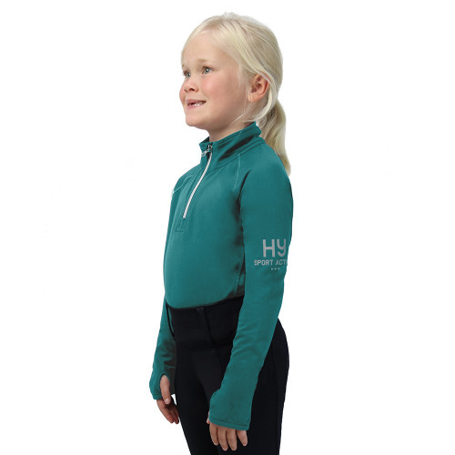 Hy Sport Active Young Rider Base Layer - Alpine Green - 5-6 Years