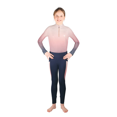 Ombré Long Sleeve Base Layer (Navy) - Maximilian Equestrian