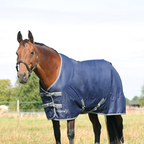 StormX Empra 100 Turnout Rug - Navy - 4'6"