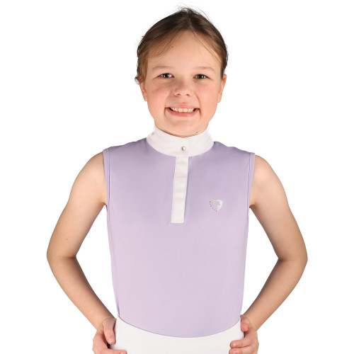 Hy Equestrian Eden Children's Sleeveless Show Shirt - Lilac - 7-8 Years