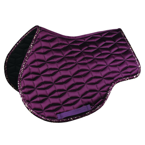 Hy Equestrian Enchanted Collection Saddle Pad - Plum/Rose Gold - Pony