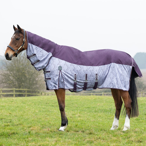 DefenceX Shield Quagga System Fly Rug - Purple/White - 4'6"