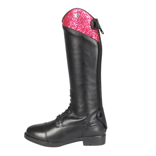 Hy Equestrian Eren Riding Boot - Black/Pink - Child 10