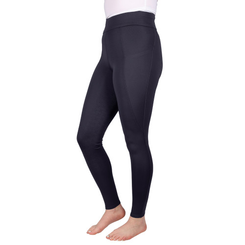 Hy Equestrian Melton Flex Riding Tights - Dark Navy - X Small