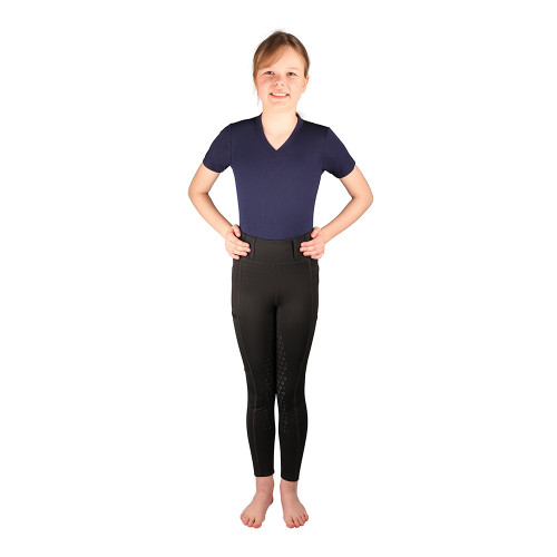 HYCONIC Children's Soria Riding Tights - Black - 5-6 Years