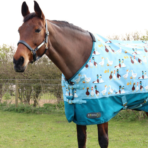 StormX Original Ay Up Duck 0 Turnout Rug - Blue/Turquoise - 4'6"