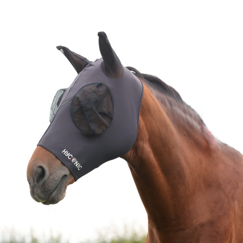 HYCONIC Lycra Fly Mask - Charcoal - Pony