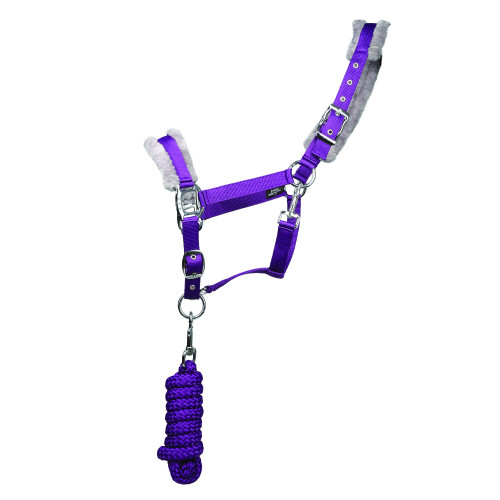 Hy Sport Active Head Collar & Lead Rope - Royal Violet  - Pony