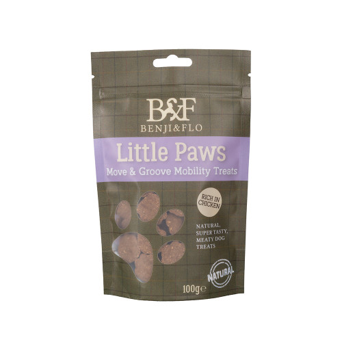 Benji & Flo Little Paws Move & Groove Mobility Treats - Chicken - 100g