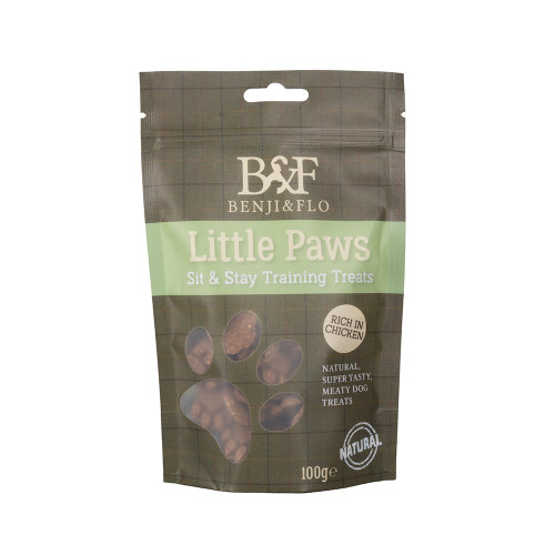 Benji & Flo Little Paws Sit & Stay Training Treats - Chicken - 100g