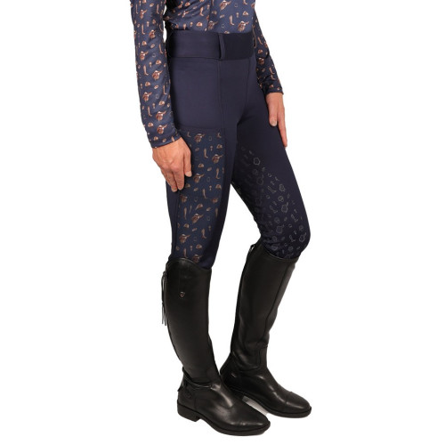 Hy Equestrian Elevate Country Riding Tights - Navy - X Small