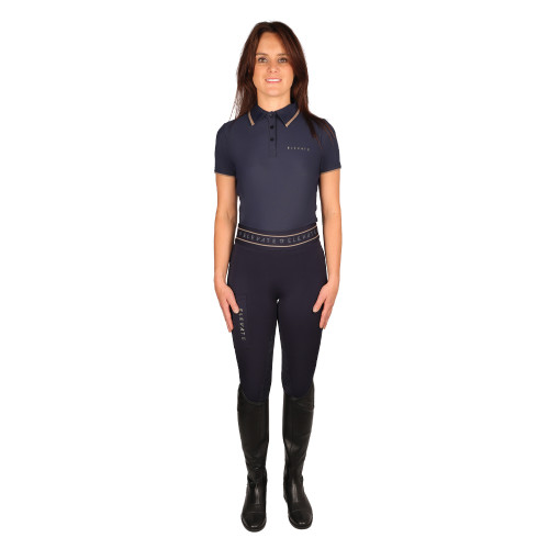 Hy Equestrian Elevate Allure Polo - Navy/Fossil - X Small