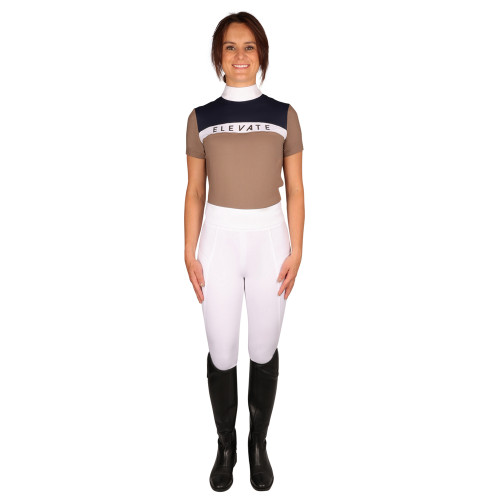 Hy Equestrian Elevate Allure Show Shirt - Navy/Fossil/White - X Small