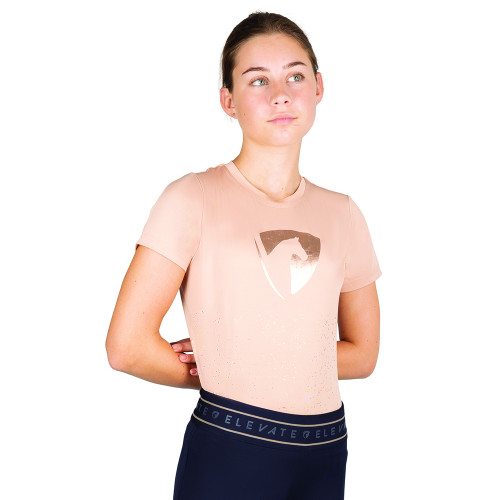 Hy Equestrian Elevate Allure Mizs T-Shirt - Maple Sugar - 7-8 Years