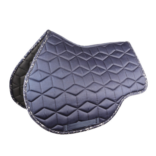 Hy Equestrian Elevate Allure Saddle Pad - Navy/Gun Metal Grey - Pony