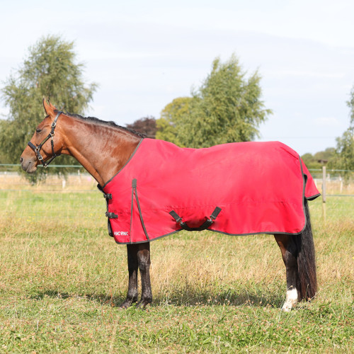 HyCONIC 100g Turnout Rug - Red/Charcoal - 7'3"