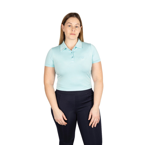 Hy Equestrian Elevate Essential Polo Shirt - Ice Blue - X Small