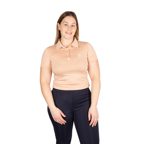 Hy Equestrian Elevate Essential Polo Shirt - Maple Sugar - X Small