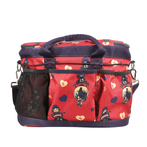 Hy Equestrian Thelwell Collection Balancing Act Grooming Bag - Red/Navy - One Size