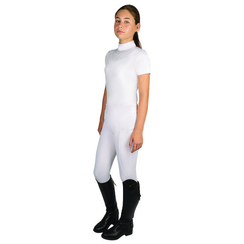 Hy Equestrian Children's Roka Regal Riding Tights - White - 7-8 Years