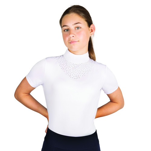 Hy Equestrian Children's Roka Regal Show Shirt - White - 7-8 Years