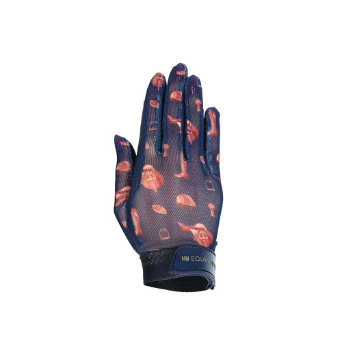 Hy Equestrian Elevate Country Riding Gloves - Navy/Fossil - X Small