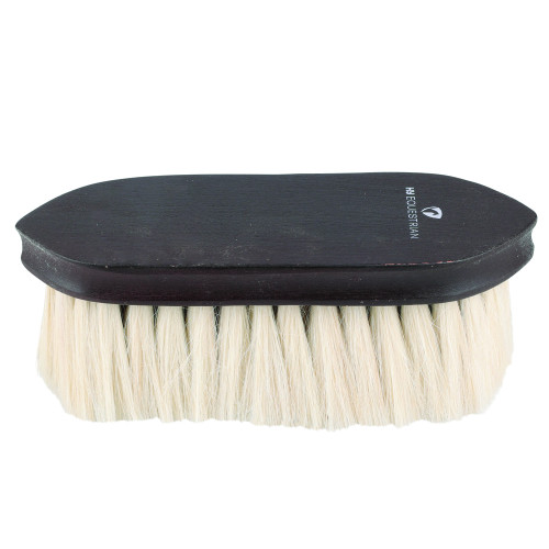 HySHINE Deluxe Goat Hair Wooden Dandy Brush in Dark Brown 