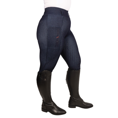 HyCONIC Valloria Denim Look Riding Tights - Navy - X Small