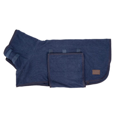 Benji & Flo Classic Drying Dog Robe - Navy - X Small