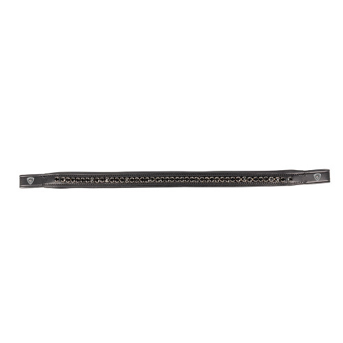 ProPresicce Signature Classic Diamante Browband by Hy Equestrian - Black with Black Diamantes - Pony