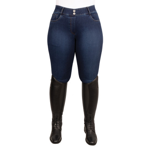 Hy Equestrian Elevate Style Denim Breeches - Dark Blue - 24"