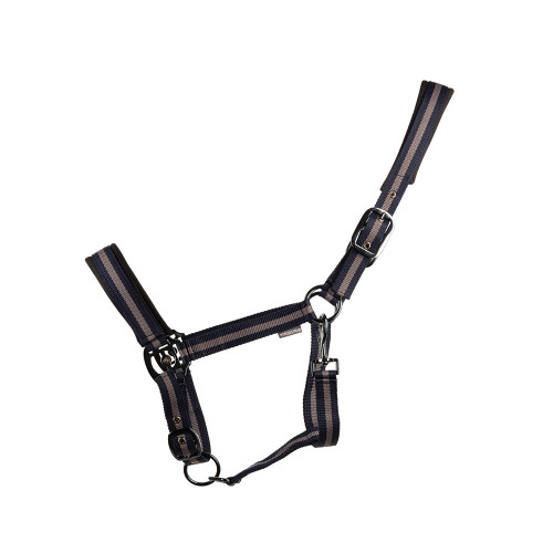 Hy Equestrian Ink Head Collar - Navy/Grey - Pony