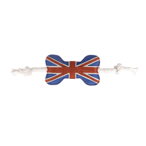 Benji & Flo Tug 'n' Play Dog Toys - Union Jack Bone