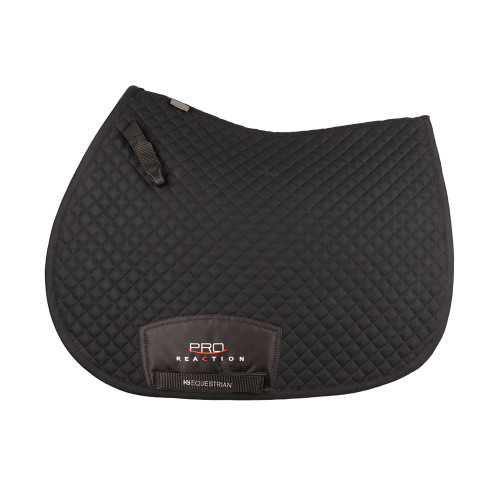 ProReaction Pima GP Saddle Pad by Hy Equestrian - Black - Pony/Cob