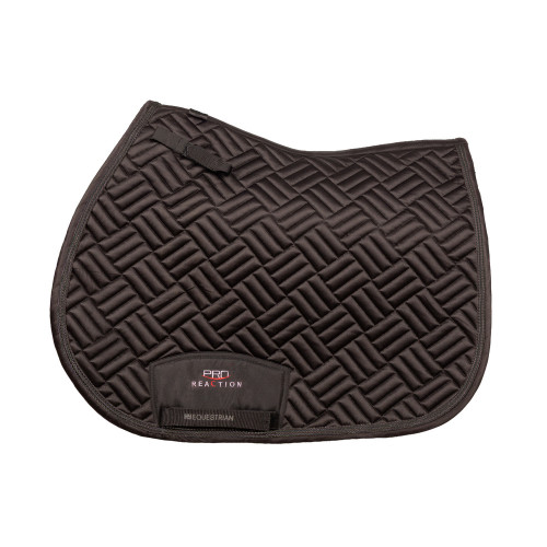 ProReaction Recherch&Atilde;&copy; GP/Jumping Saddle Pad by Hy Equestrian - Black - Pony/Cob