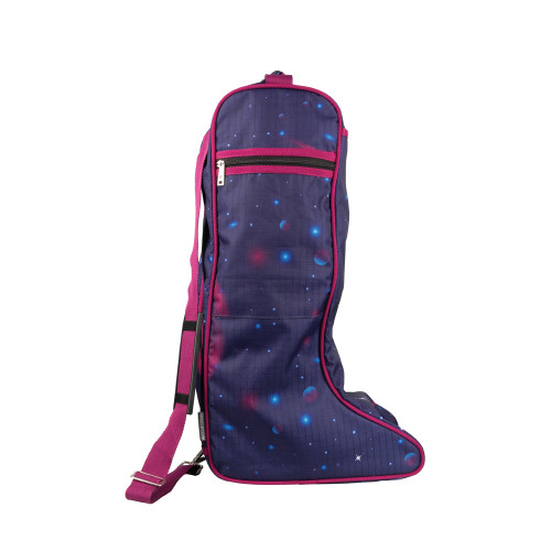 Hy Equestrian Out of this World Boot Bag - Navy/Magenta - One Size