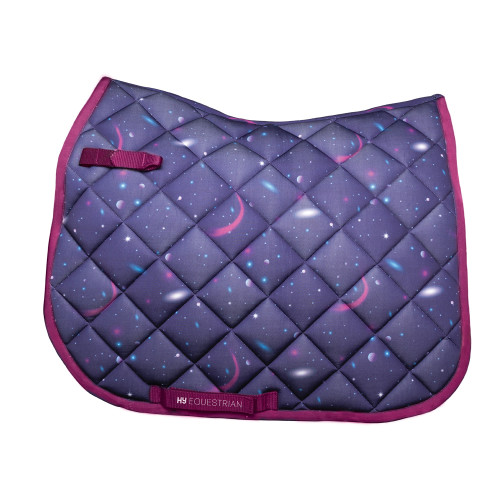 Hy Equestrian Out of this World Saddle Pad - Navy/Magenta - Pony