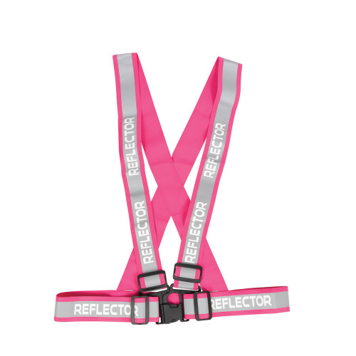 Reflector Adjustable Harness by Hy Equestrian - Pink - One Size
