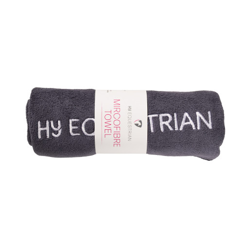Hy Equestrian Microfibre Towel - Grey - 40 x 40cm