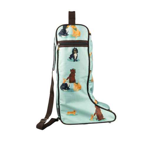 Hy Equestrian It's A Dog's Life Boot Bag - Dusty Blue - One Size