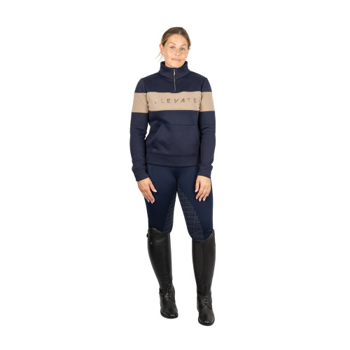 Hy Equestrian Elevate Style Sweatshirt - Navy/Fossil - X Small