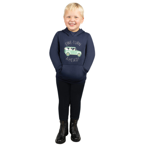 Ewe-Turn Ahead Collection Hoodie by Little Knight - Navy - 3-4 Years