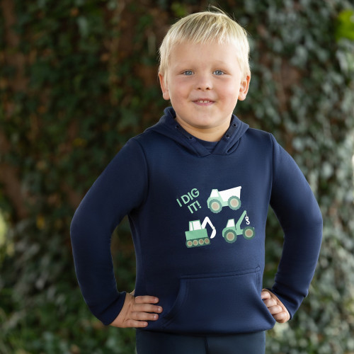 I Dig It Collection Hoodie by Little Knight - Navy - 3-4 Years