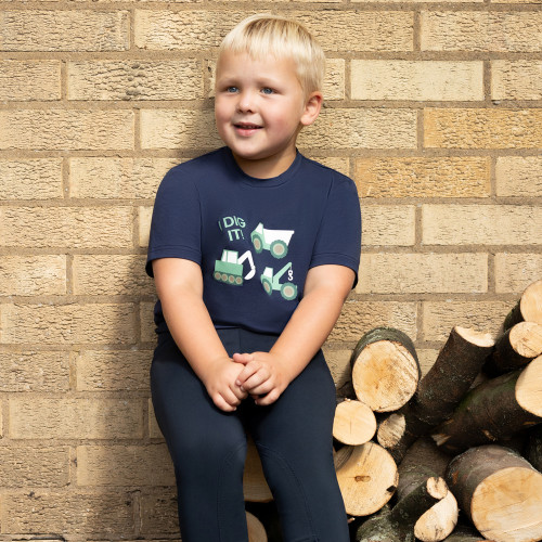 I Dig It Collection T-Shirt by Little Knight - Navy - 3-4 Years